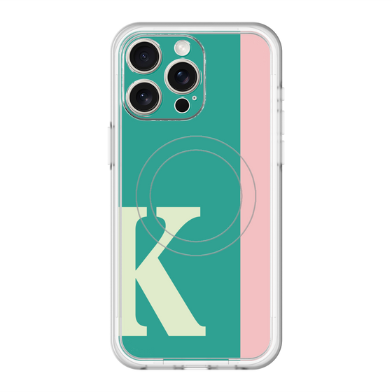スリムプロテクションプレミアムケース with MagSafe［ オリジナル - initial color line - K green ］
