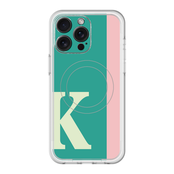 スリムプロテクションプレミアムケース with MagSafe［ オリジナル - initial color line - K green ］