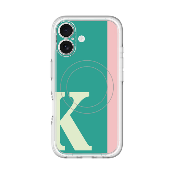 スリムプロテクションプレミアムケース with MagSafe［ オリジナル - initial color line - K green ］