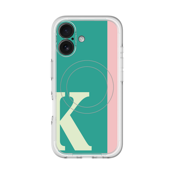 スリムプロテクションプレミアムケース with MagSafe［ オリジナル - initial color line - K green ］