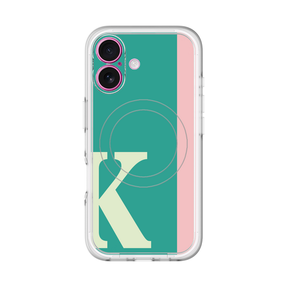 スリムプロテクションプレミアムケース with MagSafe［ オリジナル - initial color line - K green ］