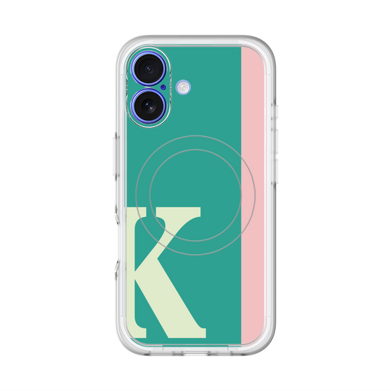 スリムプロテクションプレミアムケース with MagSafe［ オリジナル - initial color line - K green ］