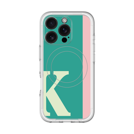 スリムプロテクションプレミアムケース with MagSafe［ オリジナル - initial color line - K green ］