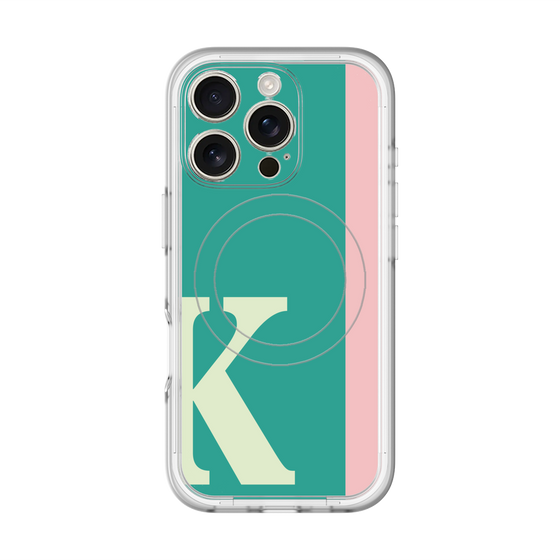 スリムプロテクションプレミアムケース with MagSafe［ オリジナル - initial color line - K green ］