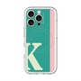 スリムプロテクションプレミアムケース with MagSafe［ オリジナル - initial color line - K green ］
