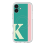 スリムプロテクションプレミアムケース with MagSafe［ オリジナル - initial color line - K green ］