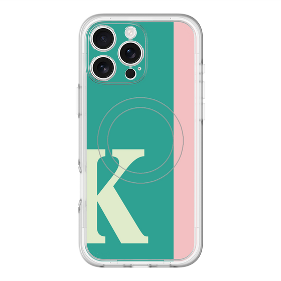スリムプロテクションプレミアムケース with MagSafe［ オリジナル - initial color line - K green ］
