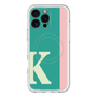 スリムプロテクションプレミアムケース with MagSafe［ オリジナル - initial color line - K green ］