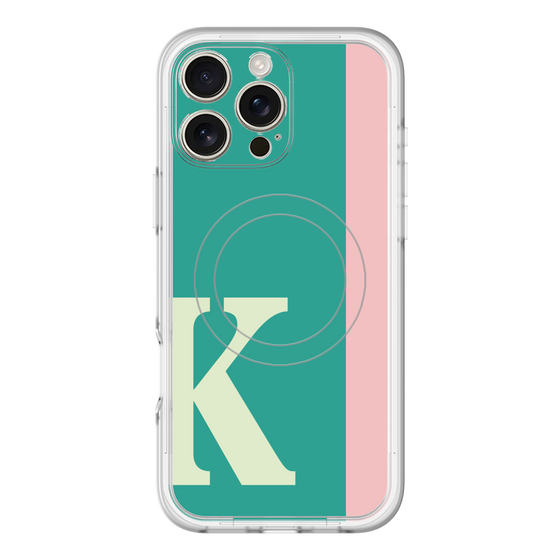 スリムプロテクションプレミアムケース with MagSafe［ オリジナル - initial color line - K green ］