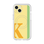 スリムプロテクションプレミアムケース with MagSafe［ オリジナル - initial color line - K yellow ］