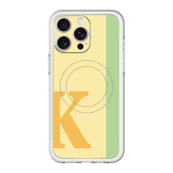 スリムプロテクションプレミアムケース with MagSafe［ オリジナル - initial color line - K yellow ］