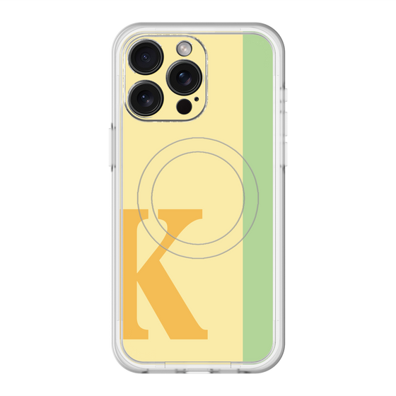 スリムプロテクションプレミアムケース with MagSafe［ オリジナル - initial color line - K yellow ］