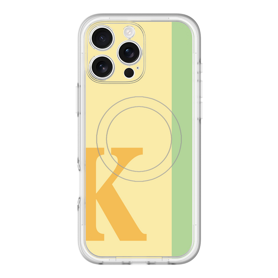 スリムプロテクションプレミアムケース with MagSafe［ オリジナル - initial color line - K yellow ］