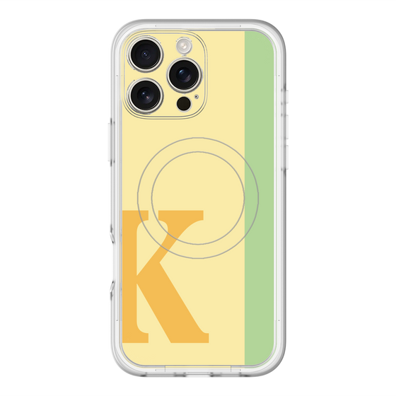スリムプロテクションプレミアムケース with MagSafe［ オリジナル - initial color line - K yellow ］