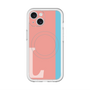 スリムプロテクションプレミアムケース with MagSafe［ オリジナル - initial color line - L pink ］