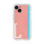 スリムプロテクションプレミアムケース with MagSafe［ オリジナル - initial color line - L pink ］