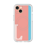 スリムプロテクションプレミアムケース with MagSafe［ オリジナル - initial color line - L pink ］