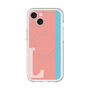 スリムプロテクションプレミアムケース with MagSafe［ オリジナル - initial color line - L pink ］