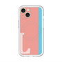 スリムプロテクションプレミアムケース with MagSafe［ オリジナル - initial color line - L pink ］