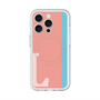 スリムプロテクションプレミアムケース with MagSafe［ オリジナル - initial color line - L pink ］