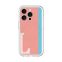スリムプロテクションプレミアムケース with MagSafe［ オリジナル - initial color line - L pink ］