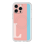スリムプロテクションプレミアムケース with MagSafe［ オリジナル - initial color line - L pink ］