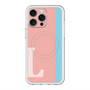 スリムプロテクションプレミアムケース with MagSafe［ オリジナル - initial color line - L pink ］