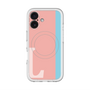 スリムプロテクションプレミアムケース with MagSafe［ オリジナル - initial color line - L pink ］