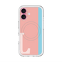 スリムプロテクションプレミアムケース with MagSafe［ オリジナル - initial color line - L pink ］