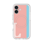 スリムプロテクションプレミアムケース with MagSafe［ オリジナル - initial color line - L pink ］