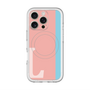 スリムプロテクションプレミアムケース with MagSafe［ オリジナル - initial color line - L pink ］