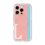 スリムプロテクションプレミアムケース with MagSafe［ オリジナル - initial color line - L pink ］