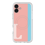 スリムプロテクションプレミアムケース with MagSafe［ オリジナル - initial color line - L pink ］