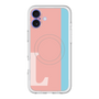 スリムプロテクションプレミアムケース with MagSafe［ オリジナル - initial color line - L pink ］