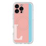 スリムプロテクションプレミアムケース with MagSafe［ オリジナル - initial color line - L pink ］