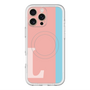 スリムプロテクションプレミアムケース with MagSafe［ オリジナル - initial color line - L pink ］