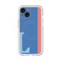 スリムプロテクションプレミアムケース with MagSafe［ オリジナル - initial color line - L blue ］