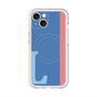 スリムプロテクションプレミアムケース with MagSafe［ オリジナル - initial color line - L blue ］