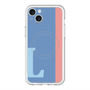 スリムプロテクションプレミアムケース with MagSafe［ オリジナル - initial color line - L blue ］