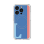 スリムプロテクションプレミアムケース with MagSafe［ オリジナル - initial color line - L blue ］
