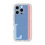 スリムプロテクションプレミアムケース with MagSafe［ オリジナル - initial color line - L blue ］