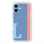 スリムプロテクションプレミアムケース with MagSafe［ オリジナル - initial color line - L blue ］