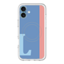 スリムプロテクションプレミアムケース with MagSafe［ オリジナル - initial color line - L blue ］