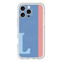 スリムプロテクションプレミアムケース with MagSafe［ オリジナル - initial color line - L blue ］