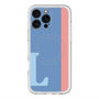 スリムプロテクションプレミアムケース with MagSafe［ オリジナル - initial color line - L blue ］