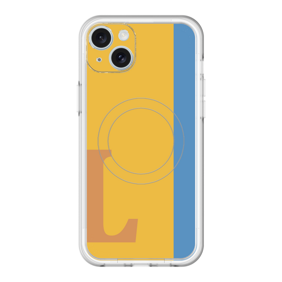 スリムプロテクションプレミアムケース with MagSafe［ オリジナル - initial color line - L orange ］