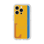 スリムプロテクションプレミアムケース with MagSafe［ オリジナル - initial color line - L orange ］