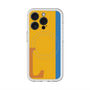 スリムプロテクションプレミアムケース with MagSafe［ オリジナル - initial color line - L orange ］
