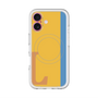 スリムプロテクションプレミアムケース with MagSafe［ オリジナル - initial color line - L orange ］