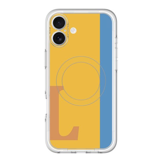 スリムプロテクションプレミアムケース with MagSafe［ オリジナル - initial color line - L orange ］